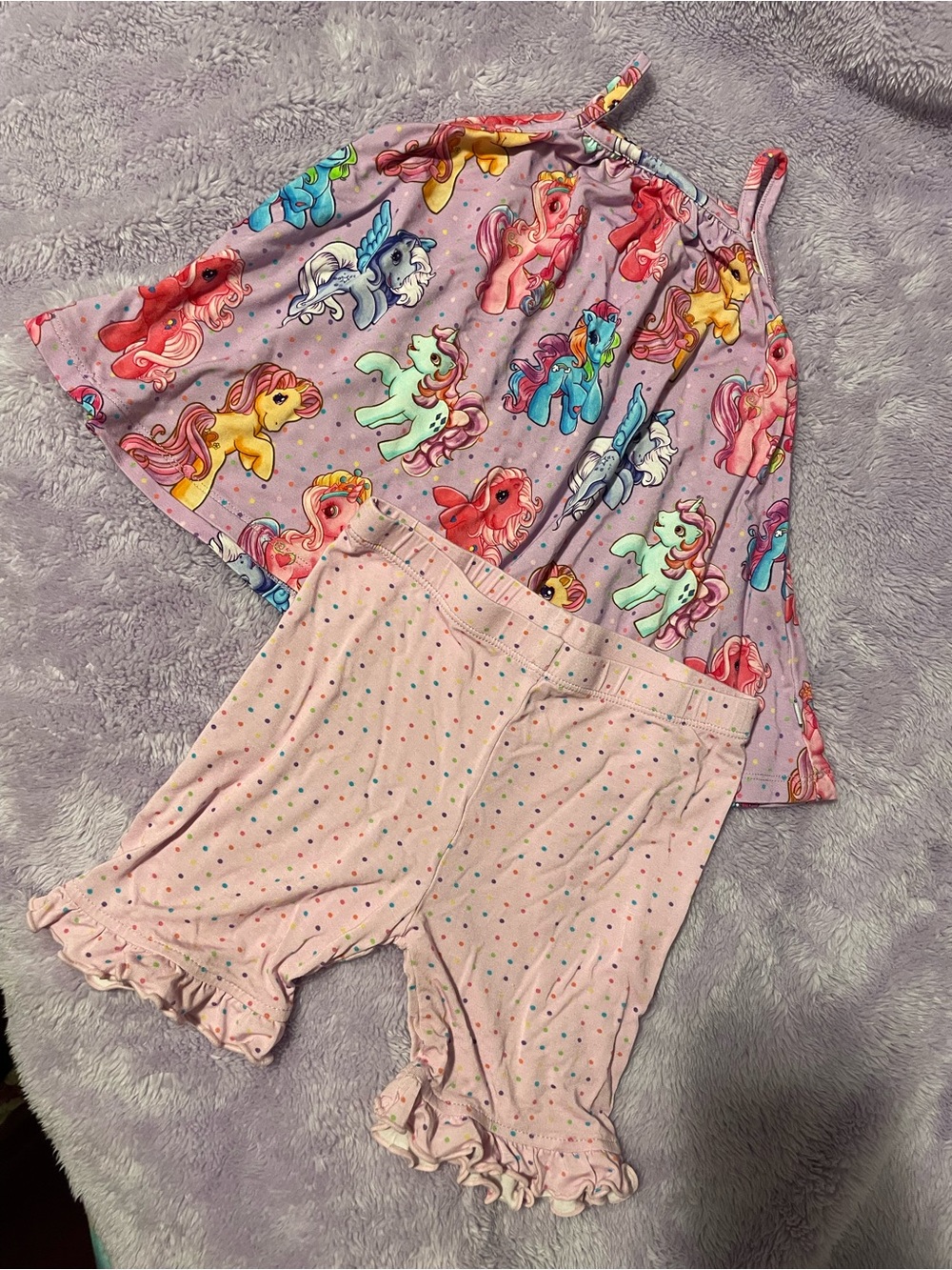 Junebug Bamboo My Little Pony Tank and Ruffled Shorts Set